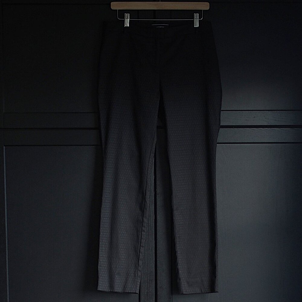 Le Château | Cotton Blend, Tone on Tone Textured Print Pants